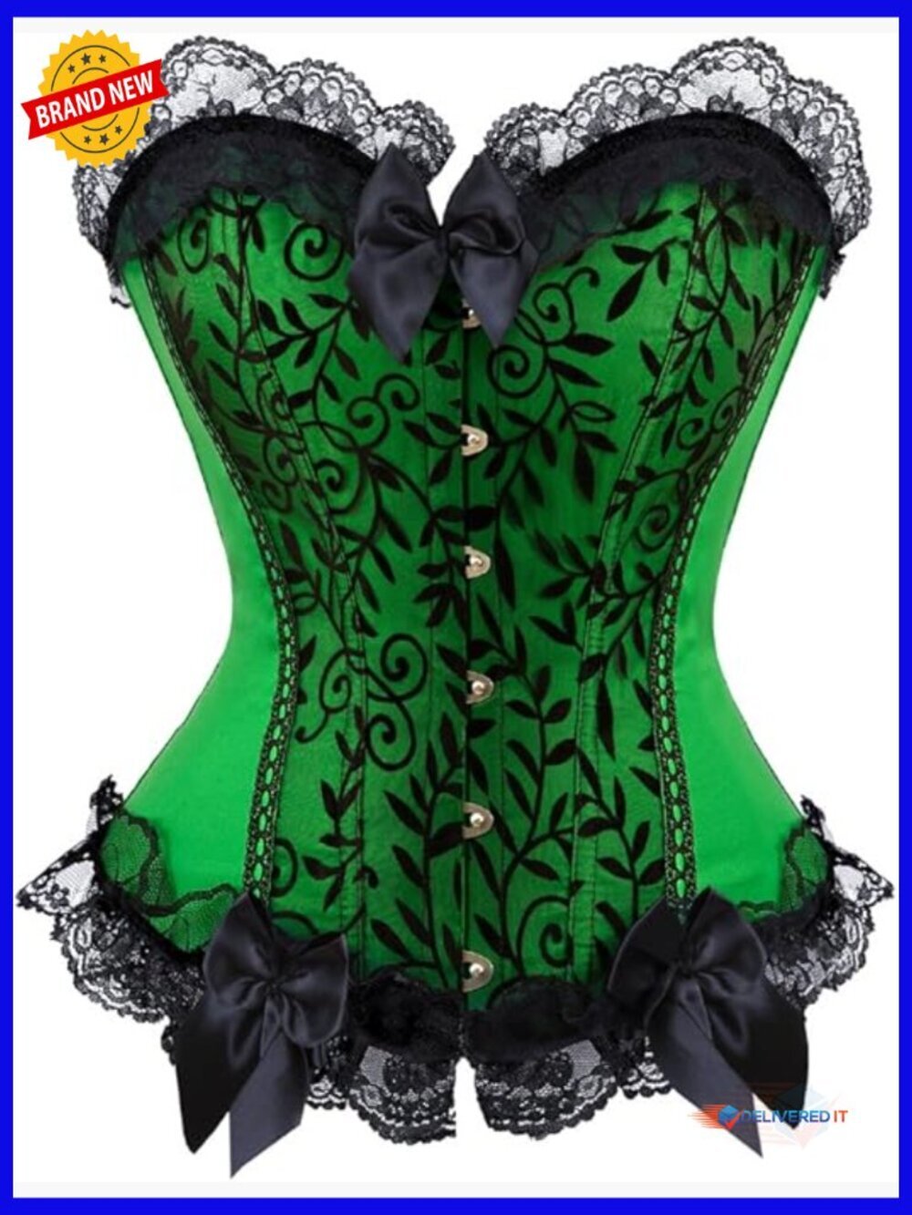 Victorian Corset Tops for Women Renaissance Bustier with Plastic Boning